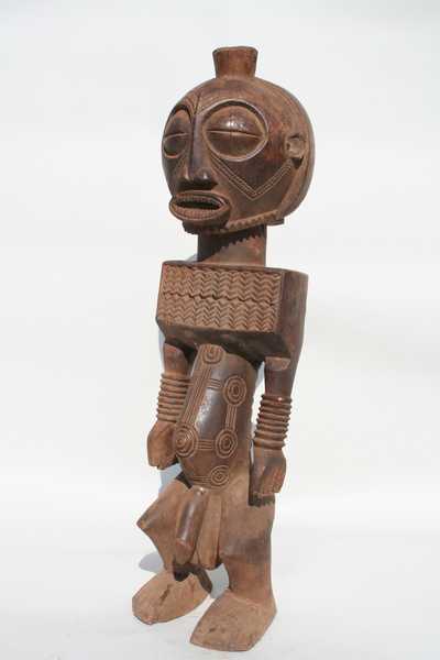 Boyo.(statue), d`afrique : rep.dem.Congo, statuette Boyo.(statue), masque ancien africain Boyo.(statue), art du rep.dem.Congo - Art Africain, collection privées Belgique. Statue africaine de la tribu des Boyo.(statue), provenant du rep.dem.Congo, 1406/1037 Statue d